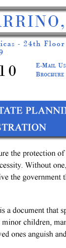 Irene F. Parrino, Esq. assists New York residents with Will preparation and Estate Planning.