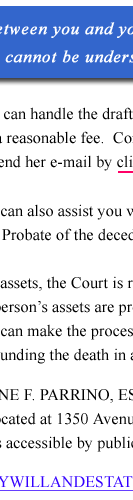 New York City Estate settlement and administration