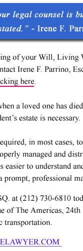 New York City Estate settlement and administration